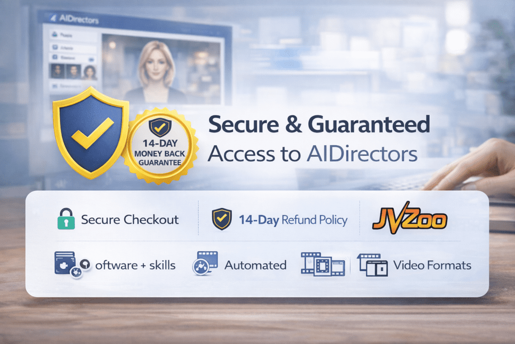AIDirectors legitimacy and trust signals including refund policy and secure access